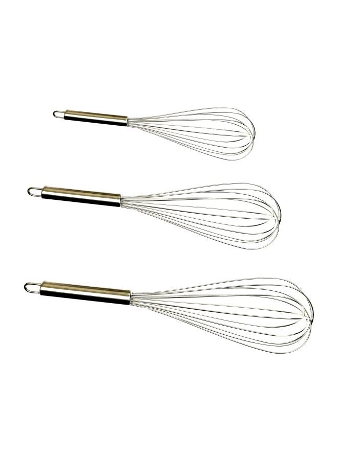 BITA 3-Piece Egg Whisk Set Silver 8, 10, 12inch  - Image 1