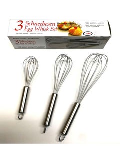 3-Piece Egg Whisk Set Silver 8, 10, 12inch - v1598429828/N39965821A_3