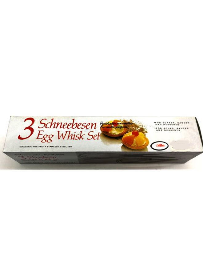 BITA 3-Piece Egg Whisk Set Silver 8, 10, 12inch  - Image 4