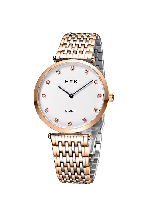Eyki Men's Stainless Steel Analog Wrist Watch E2036M - 36 mm - Gold - Image 3