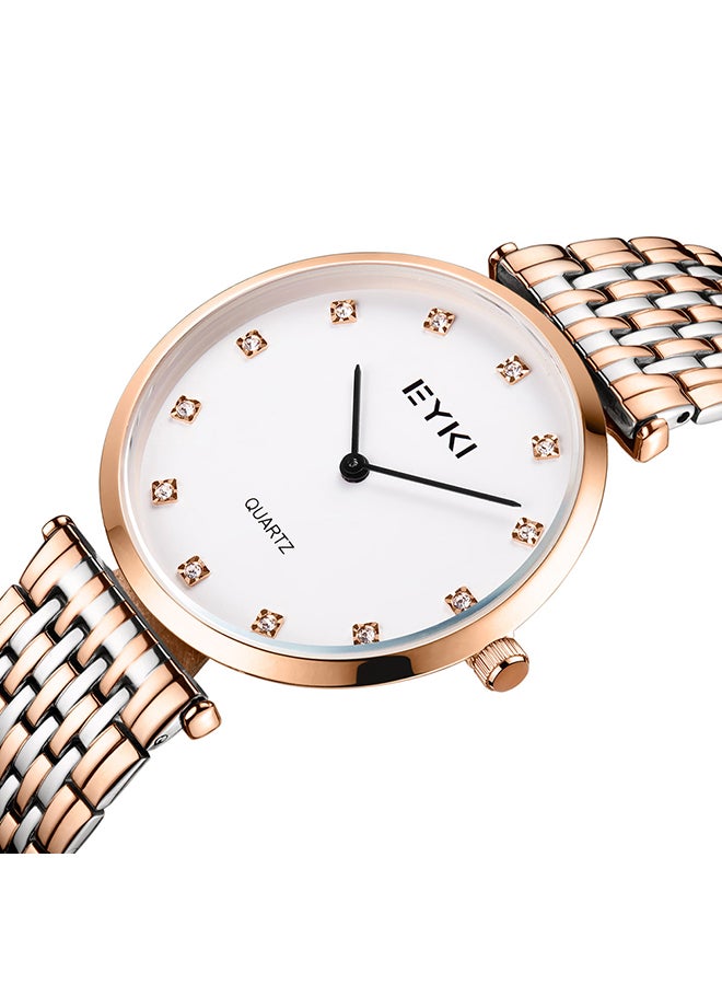 Eyki Men's Stainless Steel Analog Wrist Watch E2036M - 36 mm - Gold - Image 5