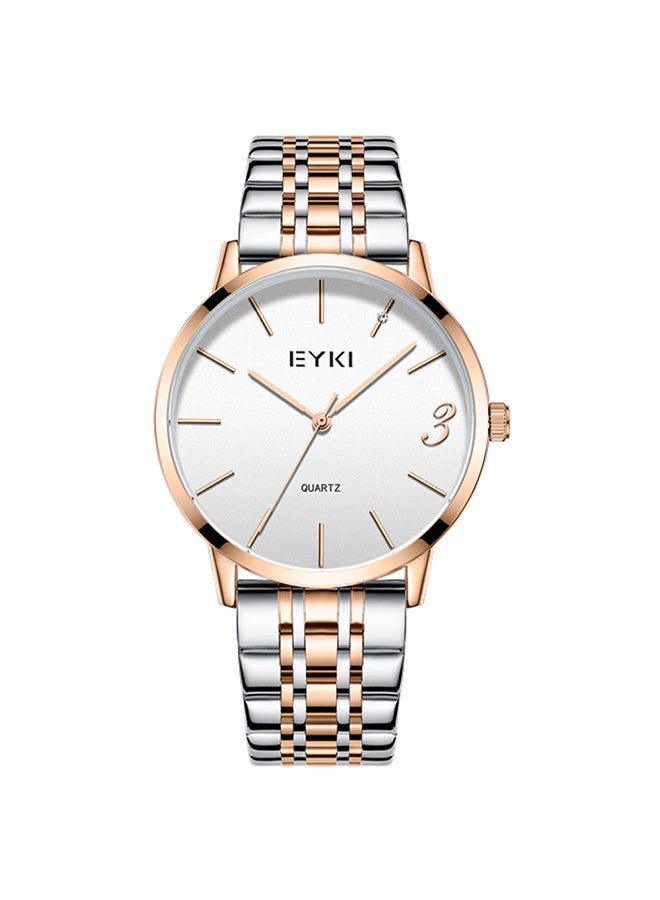 Eyki Men's Stainless Steel Analog Wrist Watch E2099L - 40 mm - Gold/Silver - Image 1