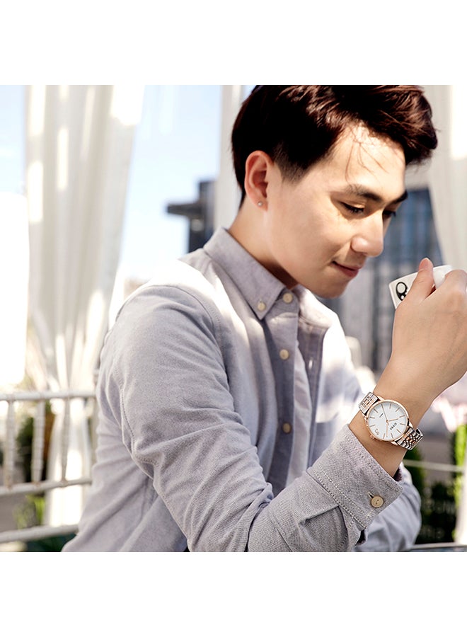 Eyki Men's Stainless Steel Analog Wrist Watch E2099L - 40 mm - Gold/Silver - Image 2