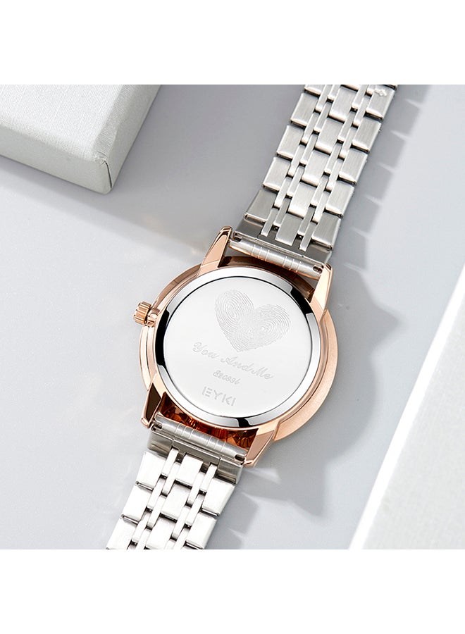 Eyki - Women's Stainless Steel Analog Wrist Watch E2099M - 30 mm - Gold/Silver - Image 1