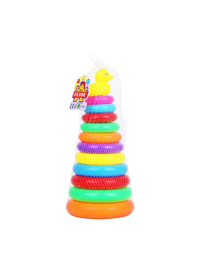 Beise - 13-Piece Duck Stacked Circle Play Toy Net Bag - Image 1