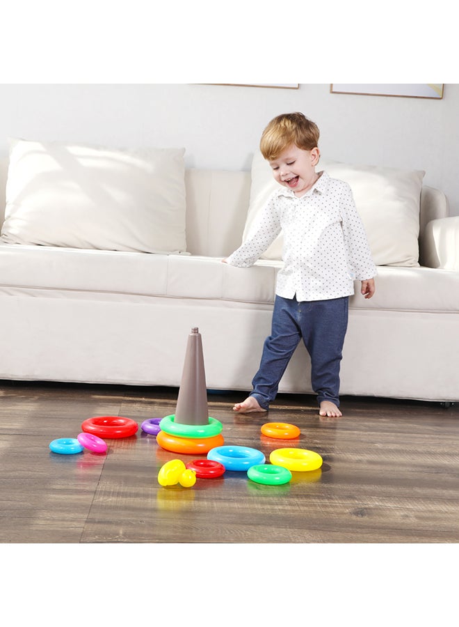 Beise - 13-Piece Duck Stacked Circle Play Toy Net Bag - Image 1