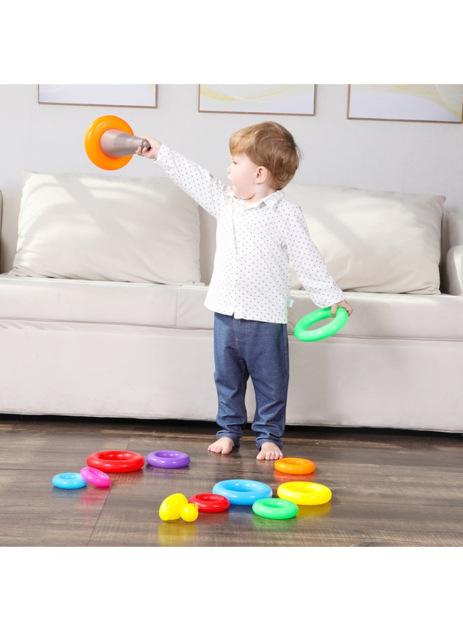 Beise - 13-Piece Duck Stacked Circle Play Toy Net Bag - Image 1