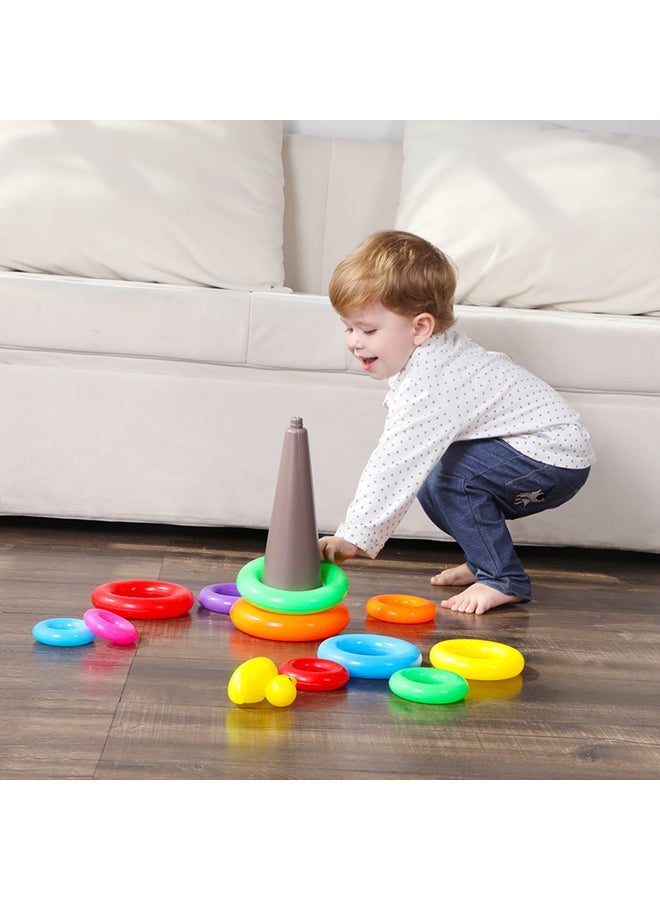 Beise - 13-Piece Duck Stacked Circle Play Toy Net Bag - Image 1