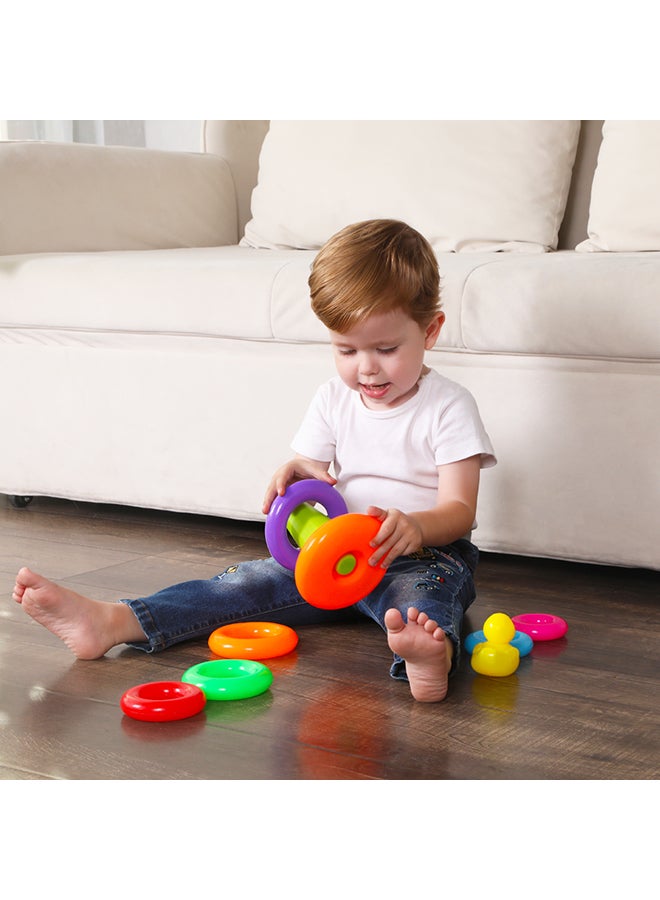 Beise - 9-Piece Duck Stacked Circle Play Toy Net Bag - Image 1