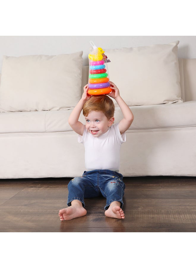 Beise - 9-Piece Duck Stacked Circle Play Toy Net Bag - Image 1