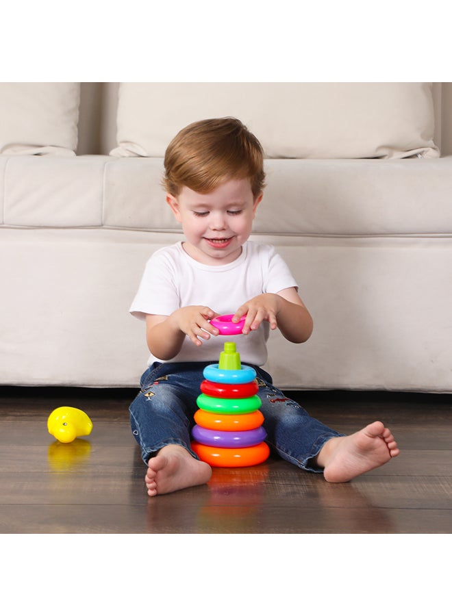 Beise - 9-Piece Duck Stacked Circle Play Toy Net Bag - Image 1