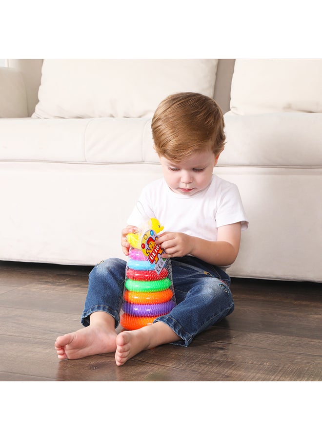 Beise - 9-Piece Duck Stacked Circle Play Toy Net Bag - Image 1
