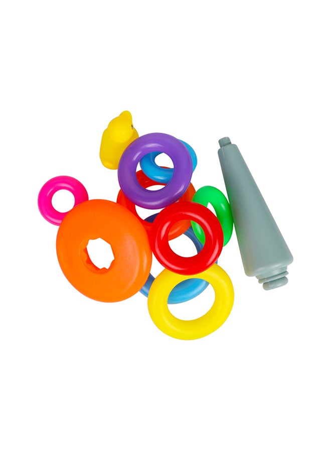 Beise - 11-Piece Duck Ferrule Stacked Circle Play Toy Net Bag - Image 1