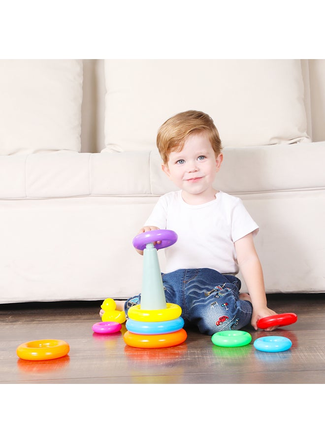 Beise - 11-Piece Duck Ferrule Stacked Circle Play Toy Net Bag - Image 1