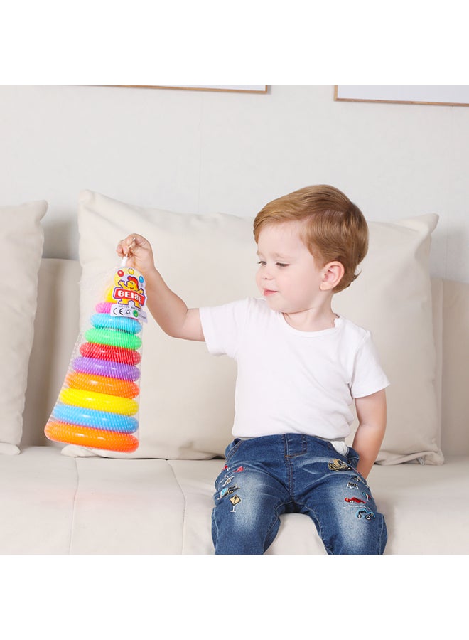 Beise - 11-Piece Duck Ferrule Stacked Circle Play Toy Net Bag - Image 1