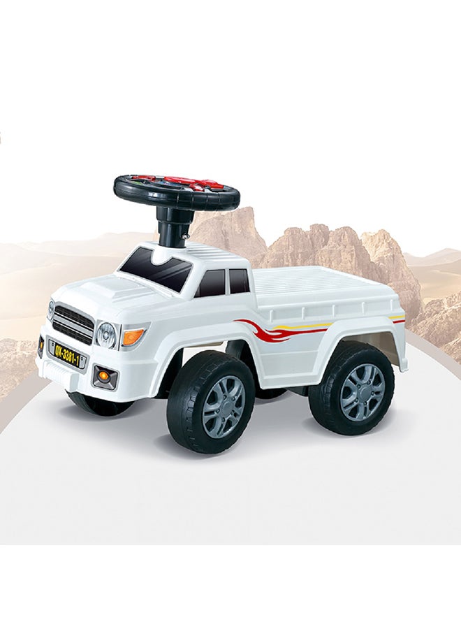 QUNXING Steering Wheel Electric Ride-On Toy White  - Image 4