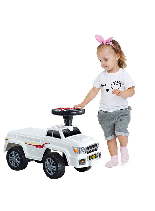 QUNXING Steering Wheel Electric Ride-On Toy White  - Image 5