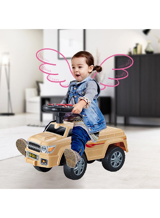 كونكسينج سيارة كهربائية يمكن ركوبها على عجلة القيادة خفيفة الوزن ومتينة ويمكن الاعتماد عليها للأطفال أصفر - Image 2