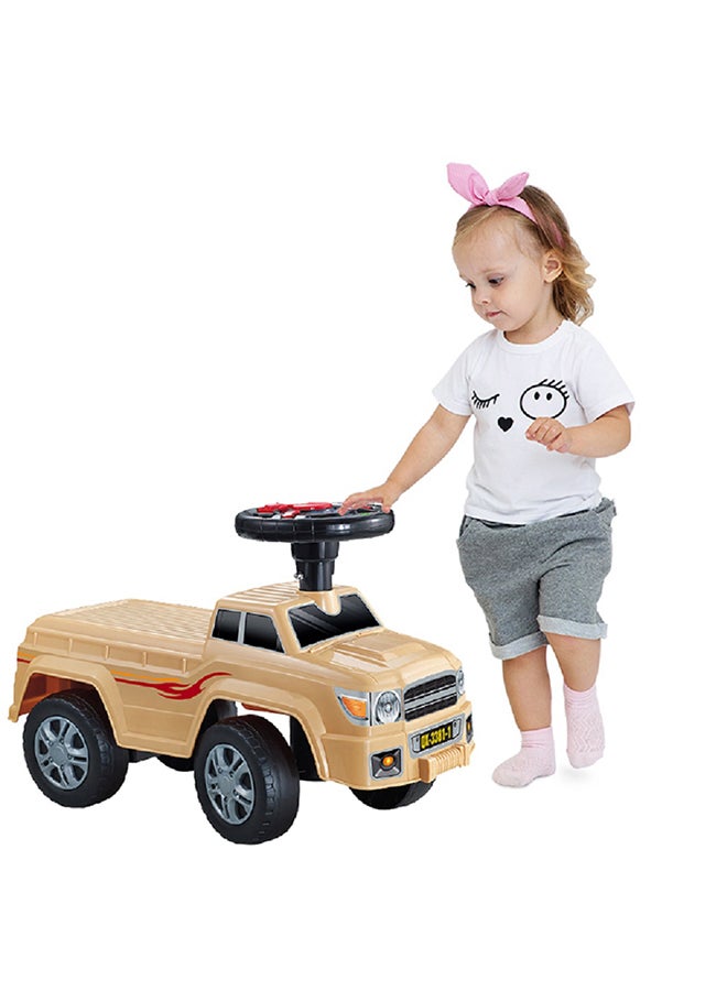 كونكسينج سيارة كهربائية يمكن ركوبها على عجلة القيادة خفيفة الوزن ومتينة ويمكن الاعتماد عليها للأطفال أصفر - Image 3