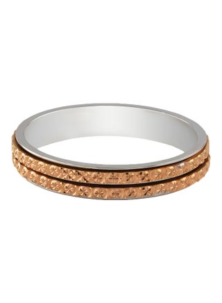 18 Karat White With Rose Gold Two Tone Wedding Ring - v1598432850/N39553079A_1