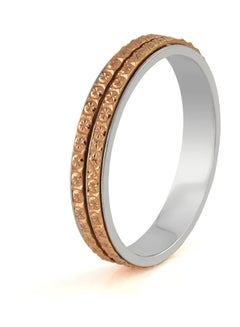 STARGEMS 18 Karat White With Rose Gold Two Tone Wedding Ring  - Image 2