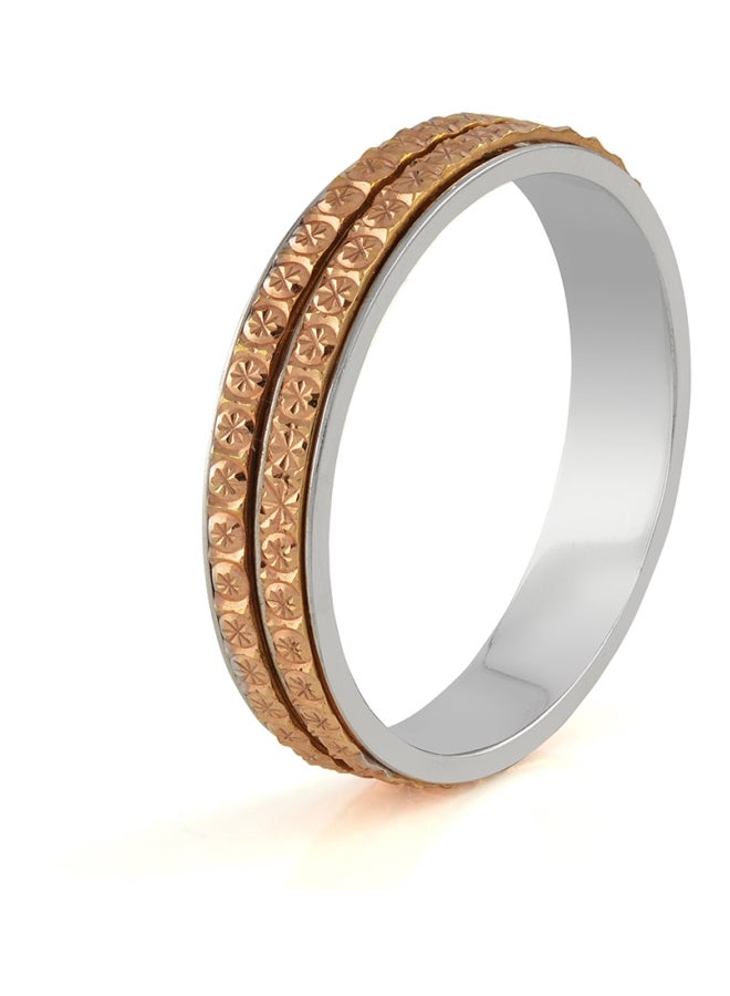 STARGEMS - 18 Karat White With Rose Gold Two Tone Wedding Ring - Image 1