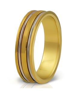 STARGEMS 18 Karat White With Yellow Gold Two Toned Wedding Ring  - Image 2