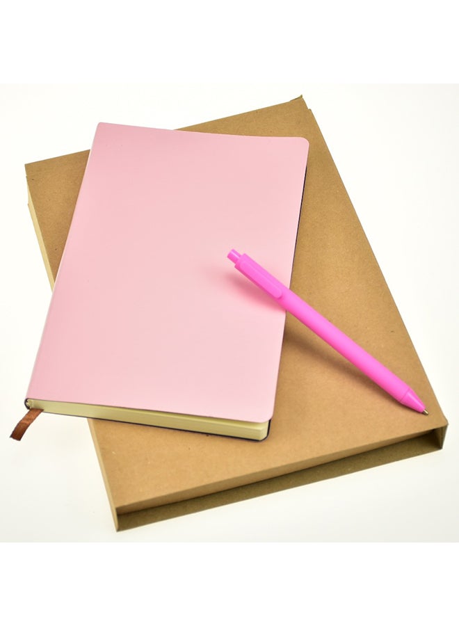 A5 Noteebook With Pen Set Pink - Image 2