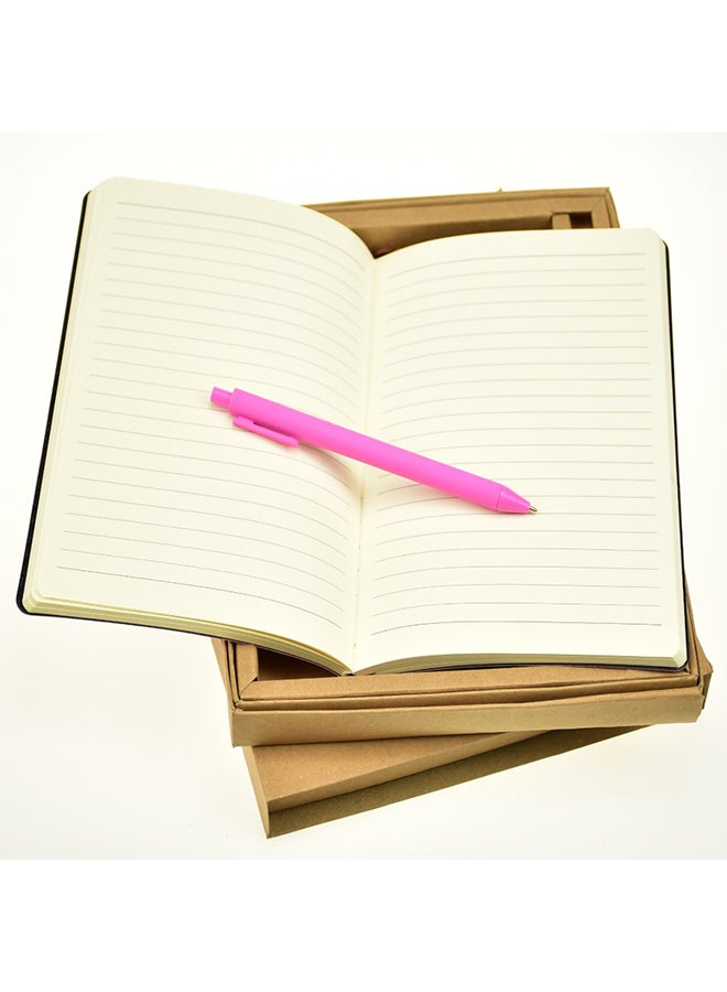 A5 Noteebook With Pen Set Pink - Image 3