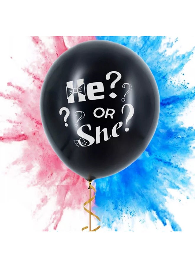 He Or She Gender Reveal Balloon For Boys 90cm  - Image 1
