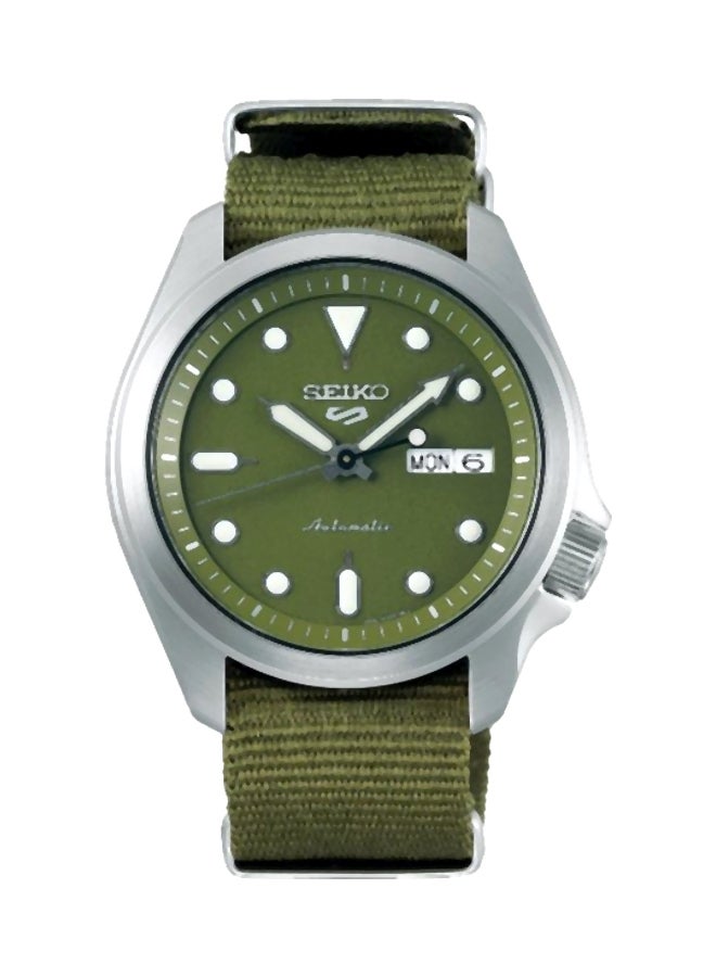 Men's 5 Sports Round Shape Analog Wrist Watch 40 mm - Green - SRPE65K1