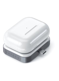 SATECHI Wireless USB-C Charging Dock For Apple AirPods/AirPods Pro White  - Image 4