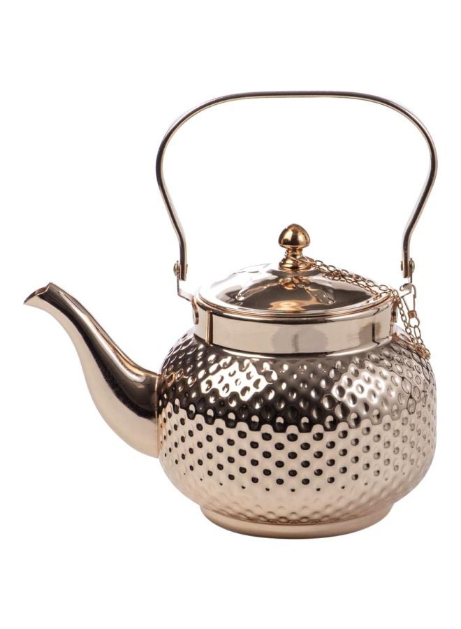 AL RIMAYA Brass Dotted Kettle Brass 1.2L 17x17x13.5cm  - Image 1