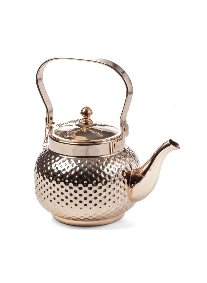 AL RIMAYA Brass Dotted Kettle Brass 1.2L 17x17x13.5cm  - Image 3