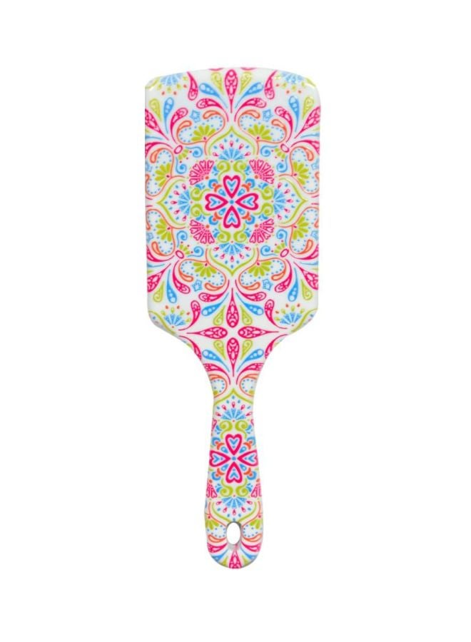 Soft Hair Printed Brush Pink/Green/Blue 24.5x8.5x3.5cm  - Image 1