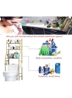 Generic 3-Tier Toilet Storage Rack White 155x65x25cm  - Image 4