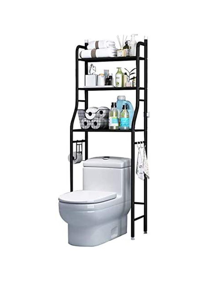 Generic 3-Tier Toilet Storage Rack Black  - Image 1