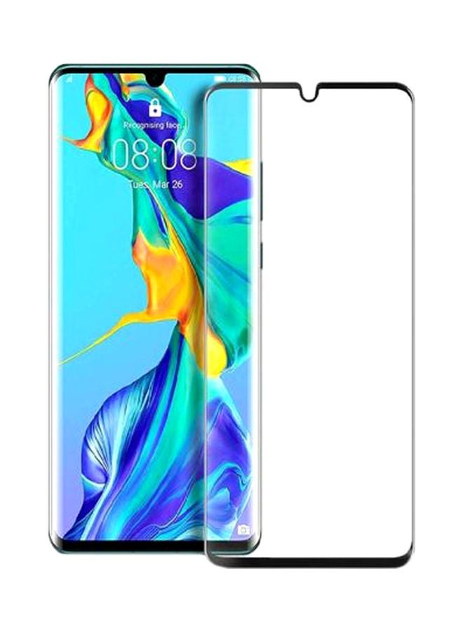 9 إتش لاصقة حماية للشاشة برو بلس من الزجاج المقوى لهاتف هواوي P30 برو أسود/شفاف - Image 2