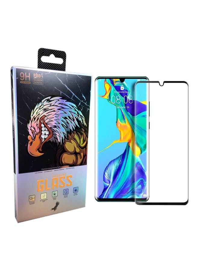9H Pro Plus Tempered Glass Screen Protector For Huawei P30 Pro Black/Clear - Image 1