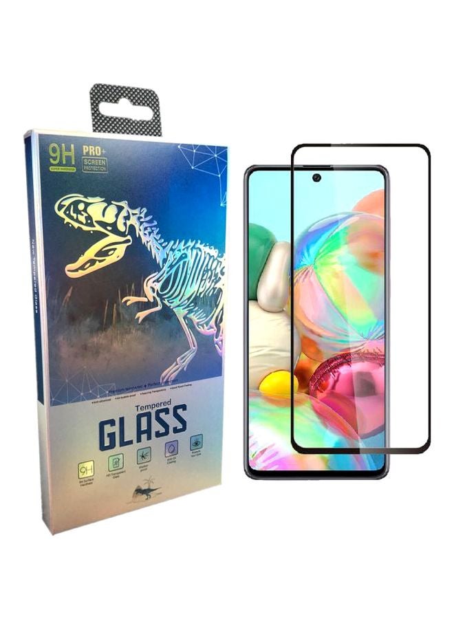 9 إتش لاصقة حماية للشاشة برو بلس من الزجاج المقوى لهاتف سامسونج جالاكسي A71 أسود/شفاف - Image 1