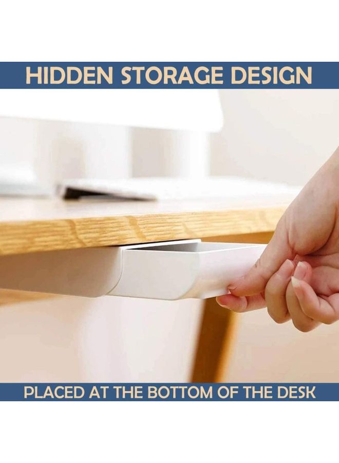 UK PLUS - Pack Of 2 Expandable Desk Drawer Organizer White - Image 1