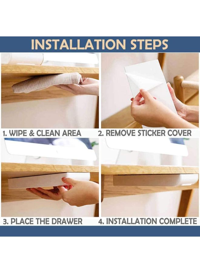 UK PLUS - Pack Of 2 Expandable Desk Drawer Organizer White - Image 1