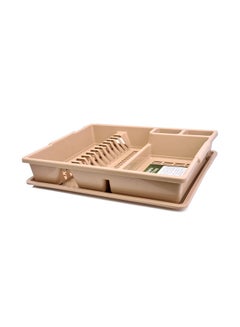 Generic Dish Rack With Tray Brown 38.5x8.5cm 