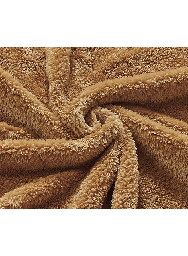 Moon Double Face Super Soft Flannel Blanket Polyester Black/Brown 200x220cm  - Image 4