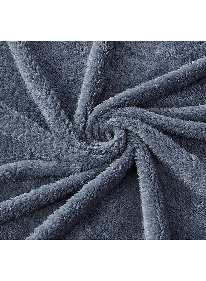 Moon Double Face Super Soft Flannel Blanket Polyester Grey 200x150cm  - Image 4
