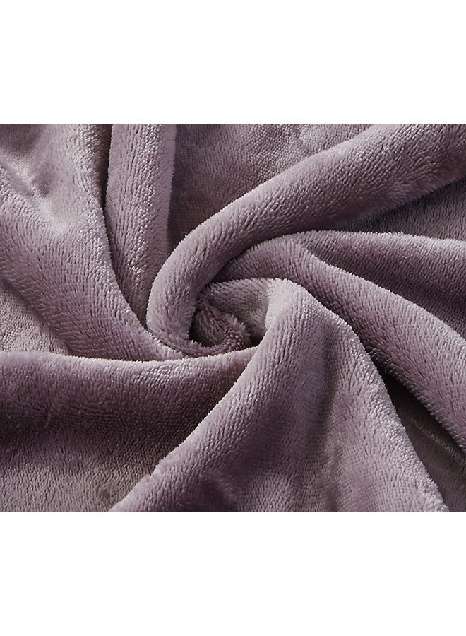 Moon Double Face Super Soft Flannel Blanket Polyester Brown  - Image 3