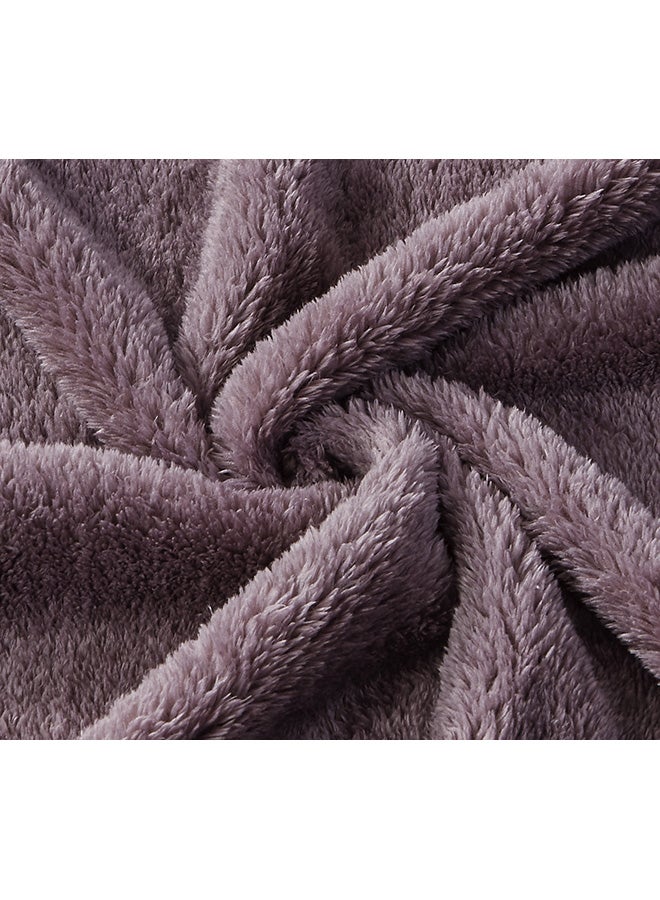 Moon Double Face Super Soft Flannel Blanket Polyester Brown  - Image 4