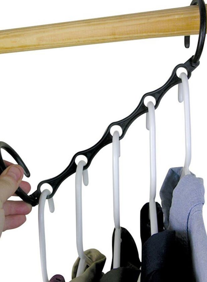 SAPU 3D Space Saving Closet Clothes Hanger Black 9.3 x 4.3inch - Image 2