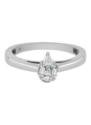0.27 Ct Diamond Studded 18 Karat Ring White Gold - v1598452691/N39553039A_1