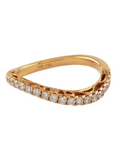 STARGEMS 18 Karat Rose Gold 0.47Ct Diamond Studded Ring  - Image 1